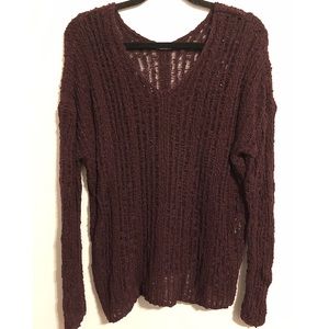 Burgundy Loose Knit